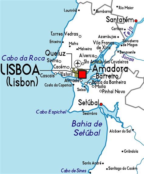Map Of Lisbon Portugal Portugal Atlas