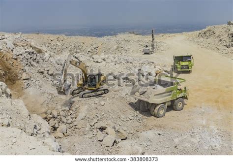 Limestone Mining Cambodia Feb 29 Cement Stock Photo Edit Now 383808373