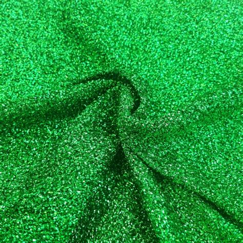 Green Glitter Cloth Fabric By The Metre
