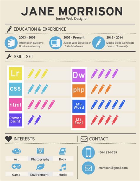 Infographic Resume Template Venngage