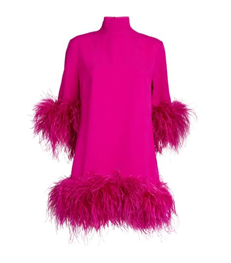 Taller Marmo Ostrich Feather Gina Mini Dress Harrods Id