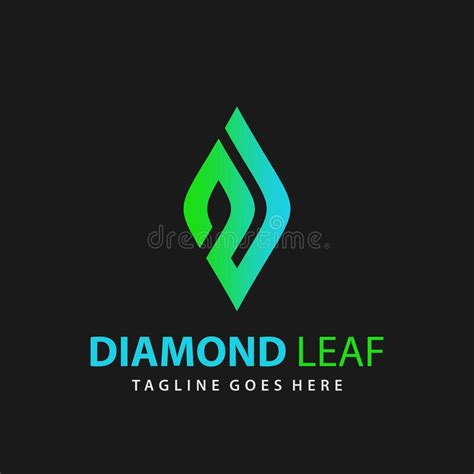 Diamond Leaf Company Logo Design Template Premium Vector Stock Vector