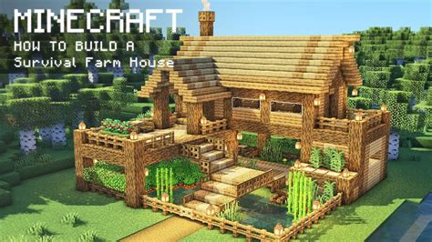 Minecraft How To Build A Survival Farm House Minecraft Farm