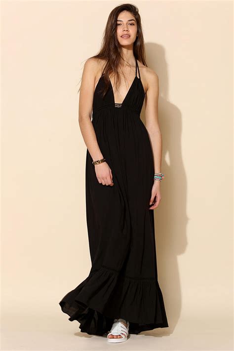Lyst Urban Outfitters 6 Shore Road Williwood Maxi Dress In Black