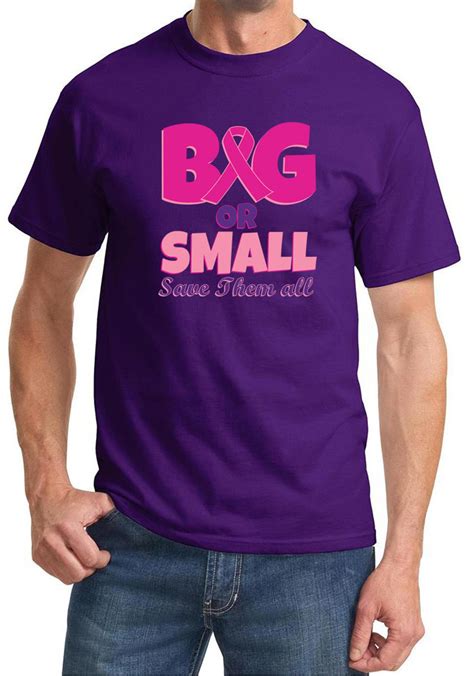 big or small save them all breast cancer awareness tee t shirt etsy