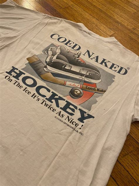 Vintage Vintage Coed Naked Hockey Tshirt Grailed