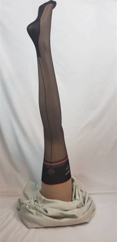 Vintage Nylon Stockings Black Gem