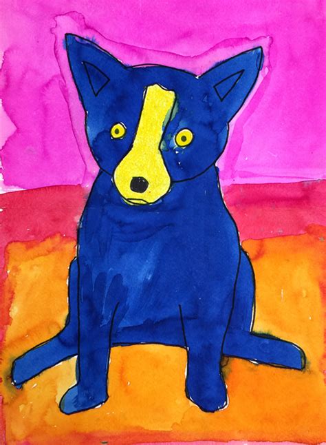 Dog Rodrigue Blue · Art Projects For Kids