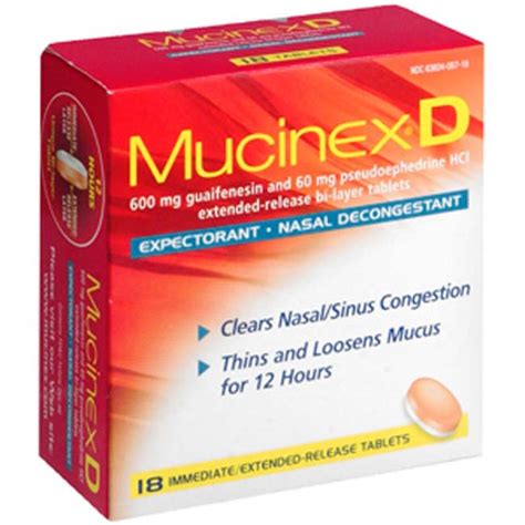 Free delivery and free returns on ebay plus items! Mucinex D - patient information, description, dosage and directions.
