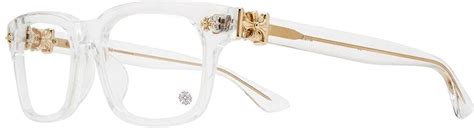 Chrome Hearts Clear And Gold Vagilante Glasses Inc Style