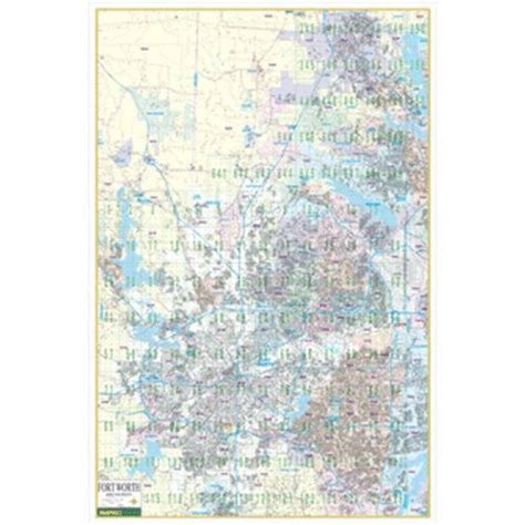 Fort Worth Wall Map W Zip Codes Mapsco Wall Maps Map 20210c Wide