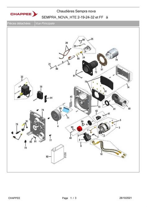 Pièces Détachées Chaudière Chappee Sempra Nova Hte 2 19 24 32 Et Ff A