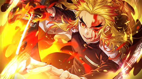 Kyojuro Rengoku Flame Hashira Demon Slayer Anime Kimetsu No Yaiba