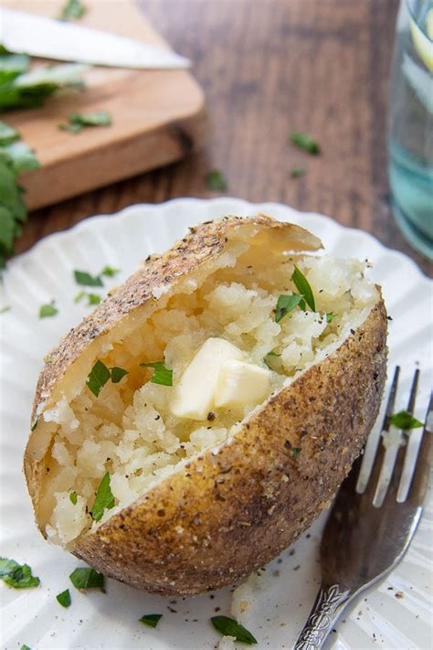 Place potatoes on top of trivet and lock lid. Instant Pot Baked Potatoes | Easy Recipe with Crispy ...