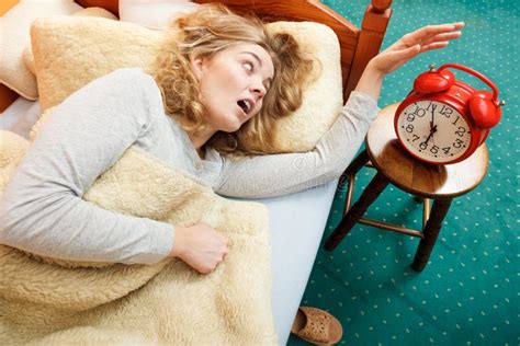 132 Shocked Woman Waking Up Alarm Stock Photos Free And Royalty Free