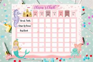 Mermaid Chart Daily Homeschool Girls Schedule Printable Etsy