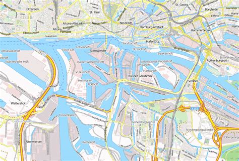 Wirtschaft hamburger hafen sichert viel mehr interim statement (html) download (pdf / xls) press release presentation (pdf) analyst's conference call. Hafen-Stadtplan mit Luftbild und Hotels von Hamburg