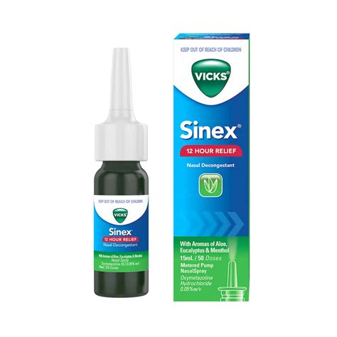 Vicks Sinex Aloe Nasal Spray 15ml Healthporter Nz