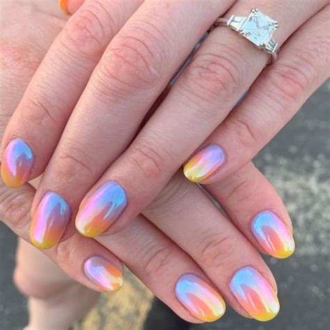 Sunset Ombre Summer Nail Designs Blush And Pearls