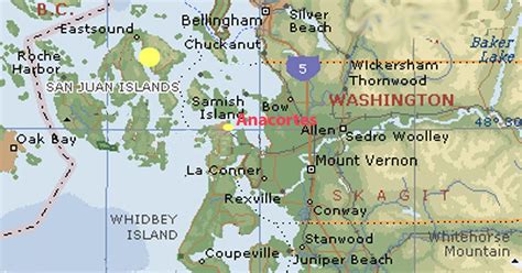 West Coast Washington Map Tourist Map Of English