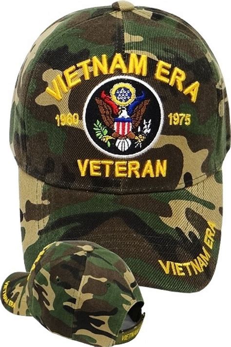 Vietnam Era Veteran Us Eagle Logo Mens Cap Woodland Camo