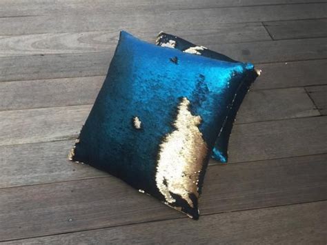 Bluegold Double Sided Sequin Pillows 16 X 16 Flip Sequins Etsy