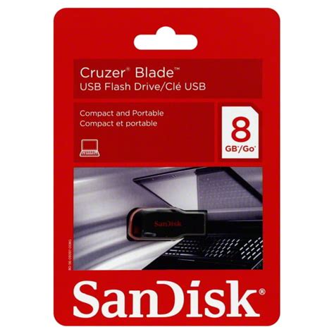 Sandisk 8gb Cruzer Blade Usb Flash Drive Sdcz50 008g A46 Walmart