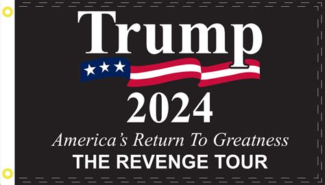 Trump 2024 The Revenge Tour Save America Again 3x5 Flag Rough Tex 1