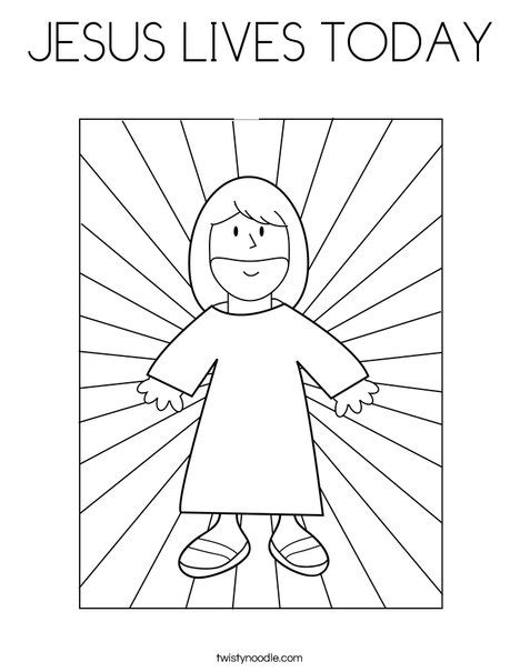 Jesus With Light Coloring Page