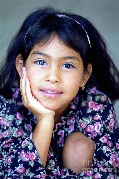 Cute Hispanic Girl Face Photograph By Wernher Krutein Fine Art America