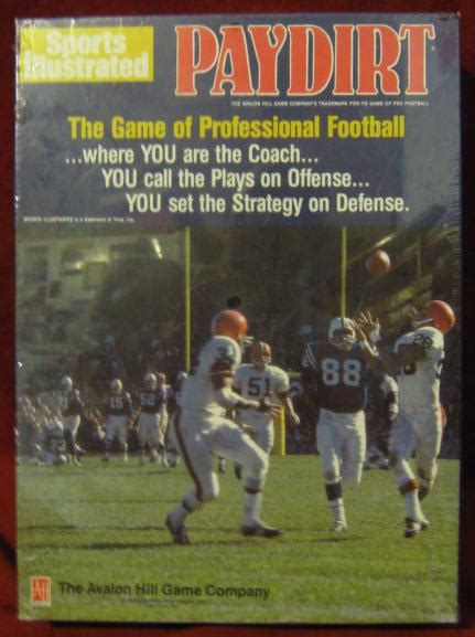 4095 Sports Illustrated Paydirt Nfl Pro Football Game With 1990 Team Charts