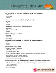 Then you can download and print the pdf. Free Printable Thanksgiving Trivia Quiz
