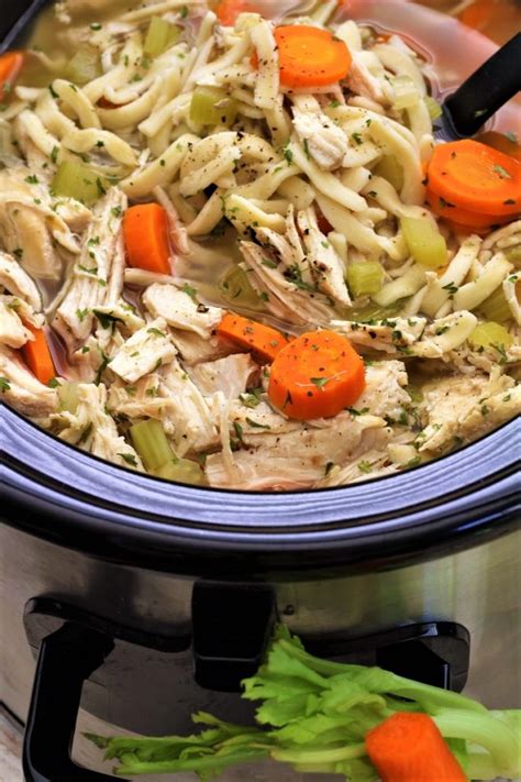 Enjoy slow cooker chicken, beef, and soups any day of the week!. Crock Pot Chicken Noodle Soup - My Recipe Treasures