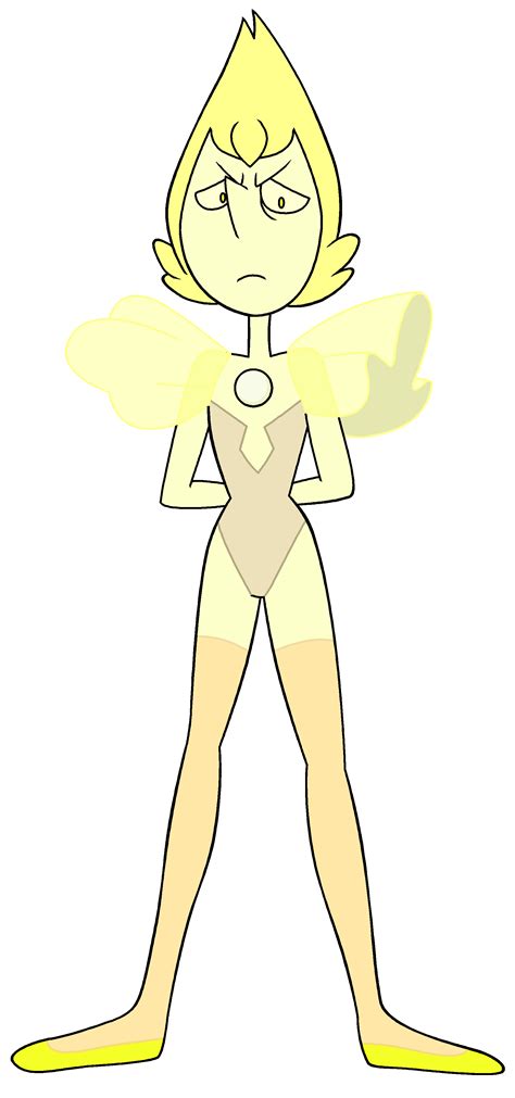 A Drawing Of A Woman With Yellow Hair And Wings On Her Chest Standing In Front Of