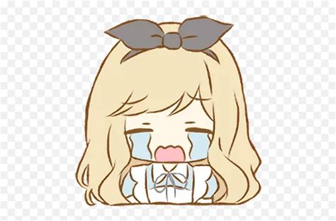 Anime Pout Emoji Stickeranime Girl Emoticons Free Emoji Png Images