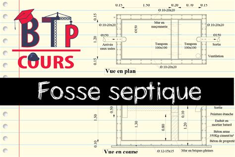Plan Détail Fosse Septique Cours Btp Fosse Septique Fosse