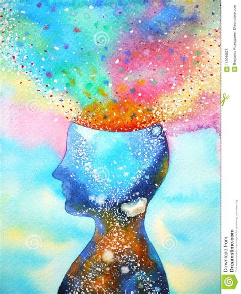 Human Head Chakra Power Inspiration Abstract Thinking World