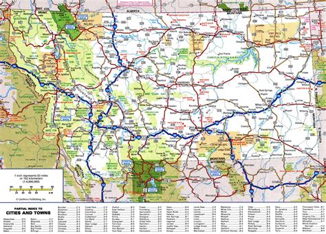 Printable Road Map Of Montana
