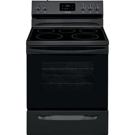 Frigidaire Fcre3052ab 30 Inch Black Smooth Top Electric Range At