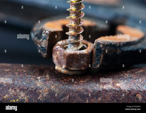 Rusty Screw And Bolt Stock Photo Alamy