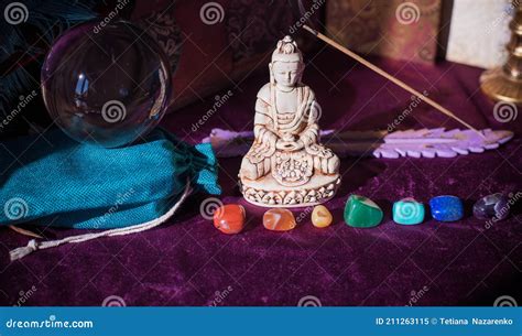Concept Of Meditation Chakras Cleaning At Home Stock Image Image Of