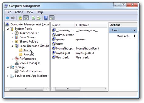 Using Local Users And Groups To Manage User Passwords In Windows 7