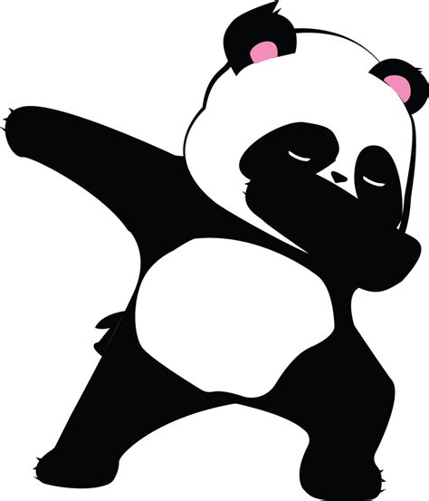 Dabbing Panda Panda Panda Dab Funn Panda Clipart Mini Art Print