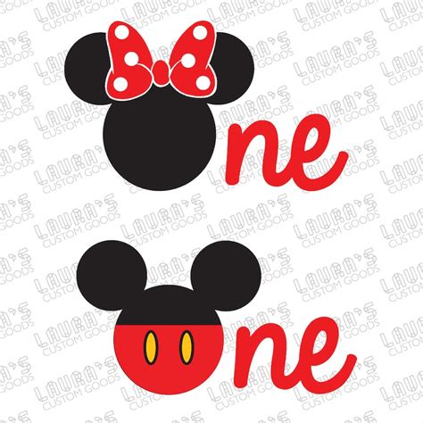 Minnie Mouse Birthday One Svg Minnie Mouse First Birthday Etsy