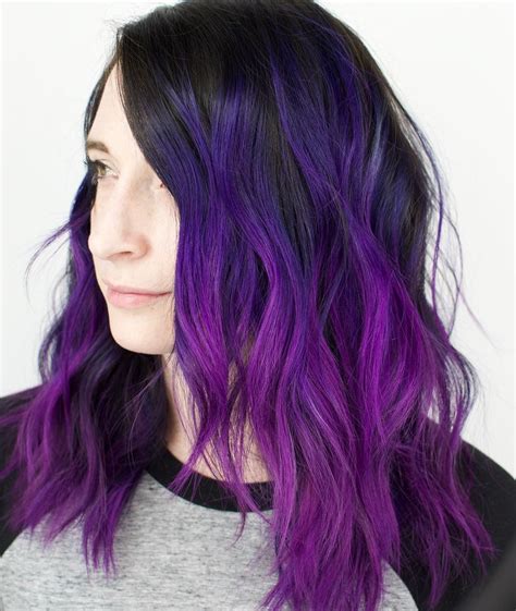 Ig Caitlinfordhair Bright Purple Hair Brunette Hair Color Rainbow