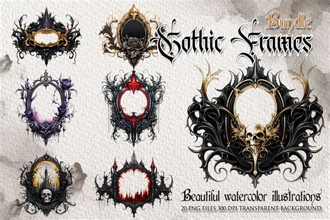 Gothic Frames Clipart Gothic Dark Mirror Afbeelding Door Loutecrea