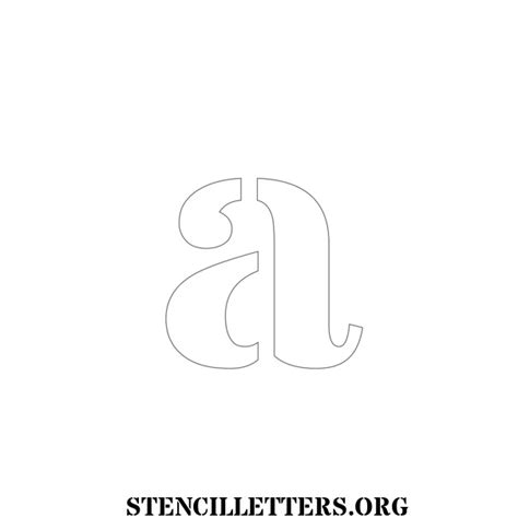 Simple Serif Free Printable Letter Stencils With Outline Cutout Letters