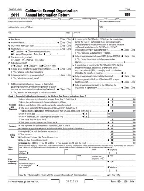 Form 199 Fill Out And Sign Printable Pdf Template Signnow