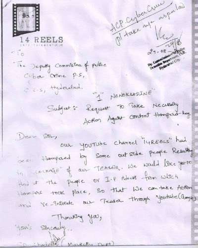 Telugu Language Telugu Formal Letter Format Telugu Formal Letter