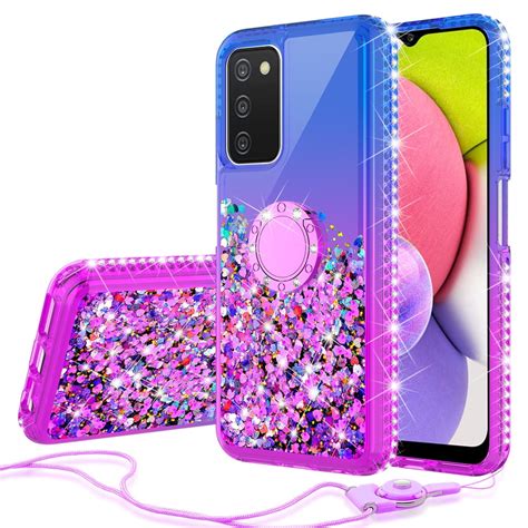 Liquid Quicksand Glitter Cute Phone Case For Samsung Galaxy A03s Case